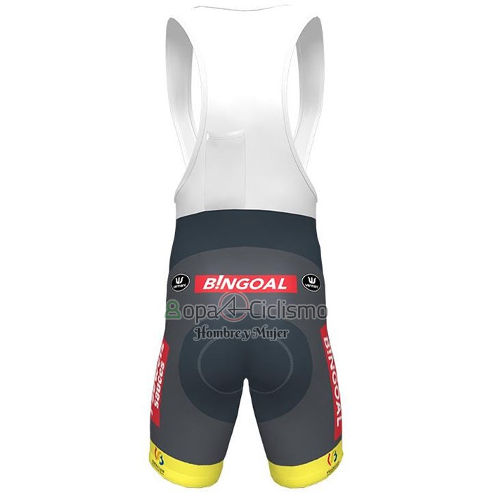 Allonie Bruxelles Ropa Ciclismo Culotte Corto 2021 Hombre Mangas Cortas AMarillo